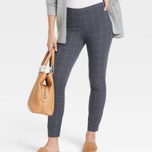 BNWT A New Day Women's High-Rise Skinny Ankle Pants Navy Plaid, Size 6